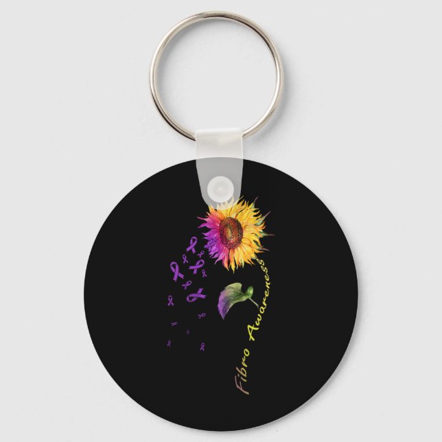 Awareness Sunros Fibro Nyckelring (Framsida)