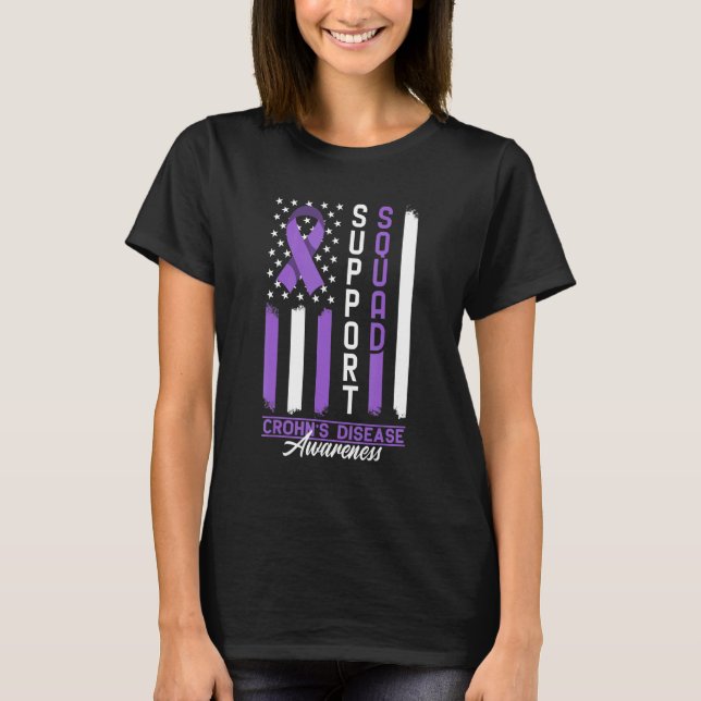 Awareness Support Squad I Inflammatory Bowel Crohn T Shirt (Framsida)