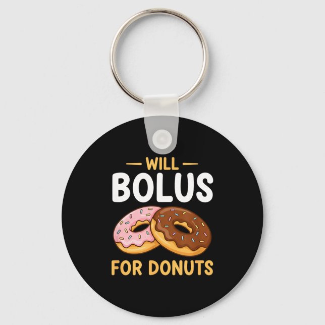 Awareness Will Bolus For Donuts, Diabetes (t1d) Bo Nyckelring (Framsida)