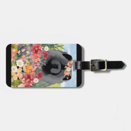 AWASH IN LIGHT Black - Blue  Chow Dog   Bagagebricka