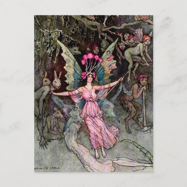 "Away Down Under" av Warwick Goble Vykort (Framsida)