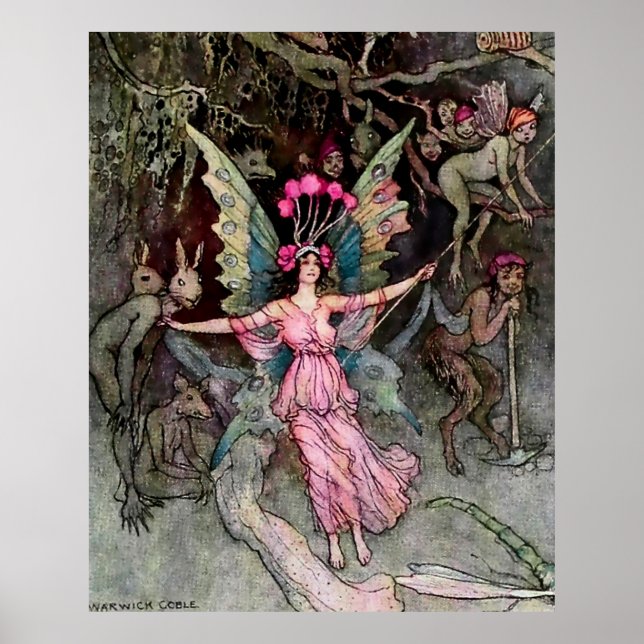 “Away Down Under” by Warwick Goble Poster (Framsidan)