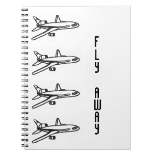 Away flygplananteckningsbok för fluga anteckningsbok