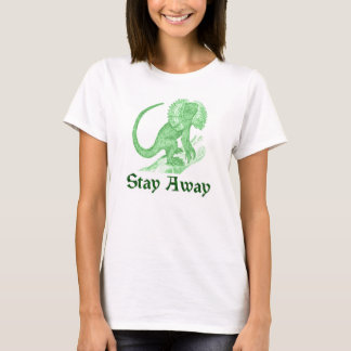 Away frilled ödla för stag t-shirt