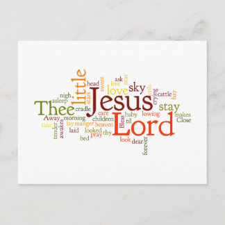 Away in a Manger Carol Helg Vykort