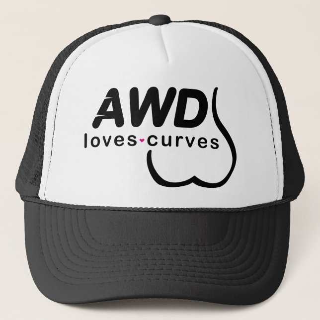 AWD kärlekkurvorsvart Truckerkeps (Framsida)