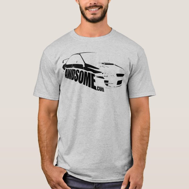 awdsome grå färg logo5 t shirt (Framsida)