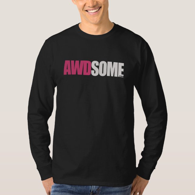 awdsome svart långärmad t-shirt (Framsida)