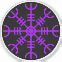 Awe-Aegishjalmur-helmen (lila på svart)