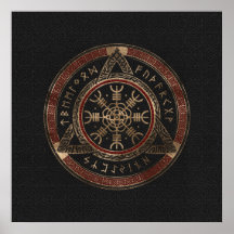 Awe Black and Red Leather och guld