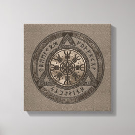 Awe Brown Leather och guld Canvastryck