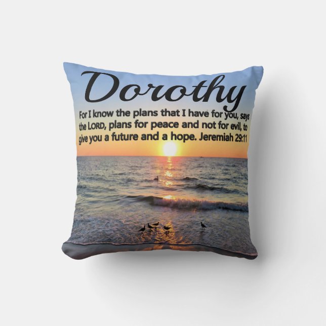 AWE-INSPIRING JEREMIAH 29:11 PERSONLIG SUNRISE KUDDE (Framsida)