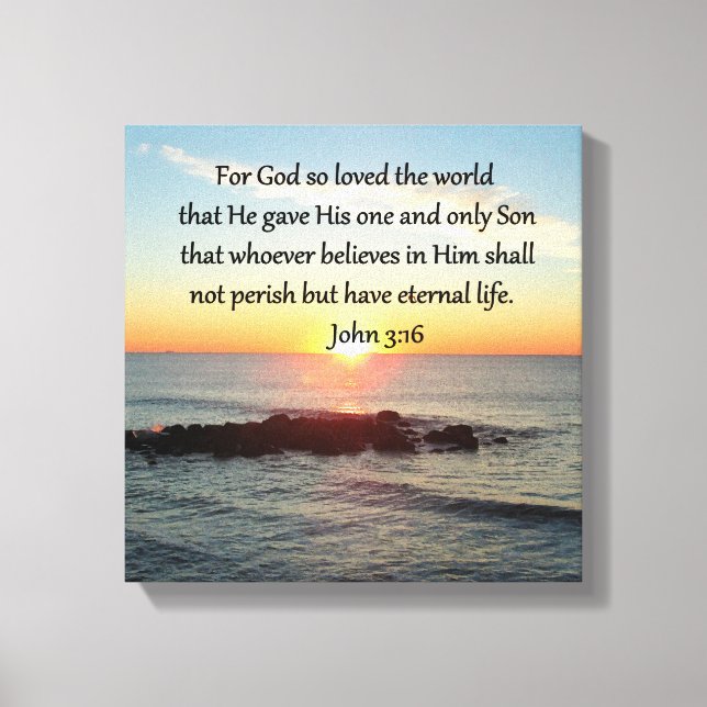 AWE-INSPIRING JOHN 3:16 SUNRISE CANVASTRYCK (Framsida)