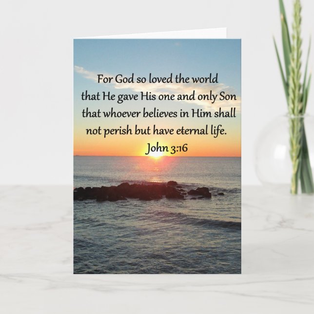 AWE-INSPIRING JOHN 3:16 SUNRISE KORT (Framsida)