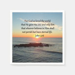 AWE-INSPIRING JOHN 3:16 SUNRISE PAPPERSSERVETT