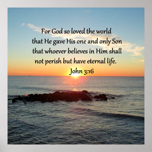 AWE-INSPIRING JOHN 3:16 SUNRISE POSTER (Framsidan)