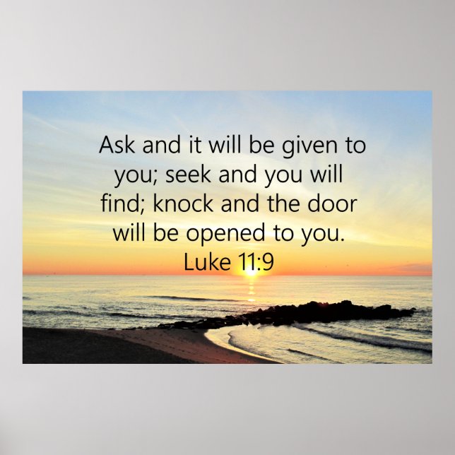 AWE-INSPIRING LUKE 11:9 SUNRISE PHOTO POSTER (Framsidan)