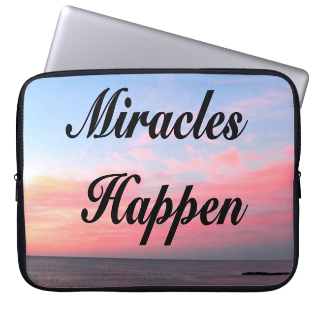 AWE INSPIRING MIRACLES HÄNDER SUNRISE PHOTO LAPTOP FODRAL (Framsidan)
