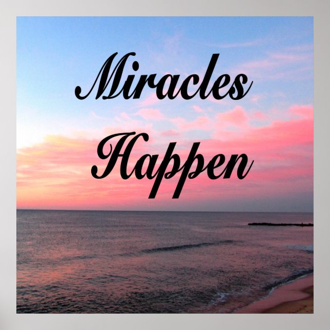 AWE INSPIRING MIRACLES HÄNDER SUNRISE PHOTO POSTER (Framsidan)