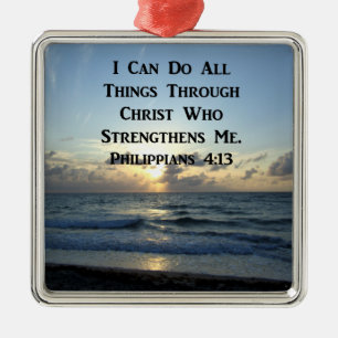 AWE-INSPIRING PHILIPPIANS 4:13 SCRIPTURE VERSE JULGRANSPRYDNAD METALL