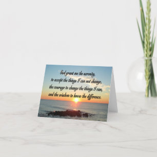 AWE INSPIRING SERENITY PRAYER DESIGN KORT
