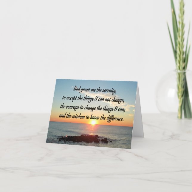 AWE INSPIRING SERENITY PRAYER DESIGN KORT (Framsida)