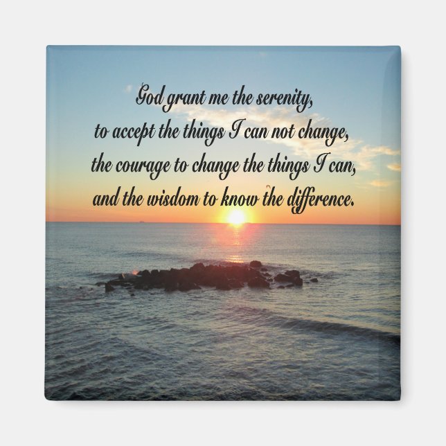 AWE INSPIRING SERENITY PRAYER DESIGN MAGNET (Framsidan)
