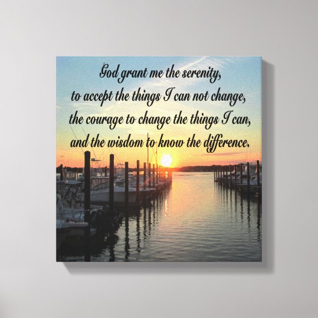 AWE-INSPIRING SERENITY PRAYER SUNSET PHOTO DESIGN CANVASTRYCK (Framsida)
