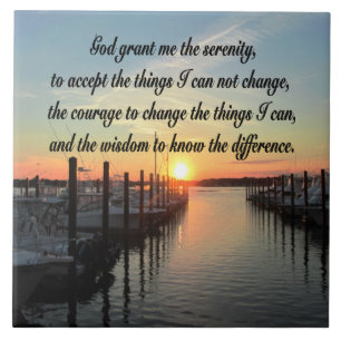AWE-INSPIRING SERENITY PRAYER SUNSET PHOTO DESIGN KAKELPLATTA