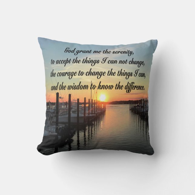 AWE-INSPIRING SERENITY PRAYER SUNSET PHOTO DESIGN KUDDE (Framsida)