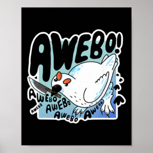 Awebo Rippiglans Arktisk Söt Fågel Internet Meme R Poster