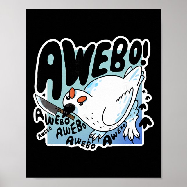 Awebo Rippiglans Arktisk Söt Fågel Internet Meme R Poster (Framsidan)