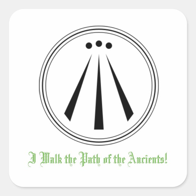 Awen Sticker Fyrkantigt Klistermärke (Framsida)