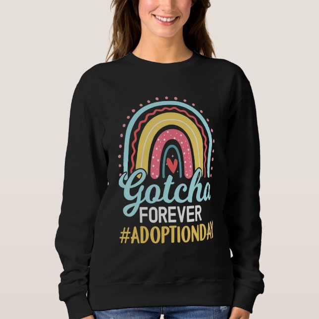 Awesome Adoption Day  Gotcha Forever Rainbow T Shirt (Framsida)