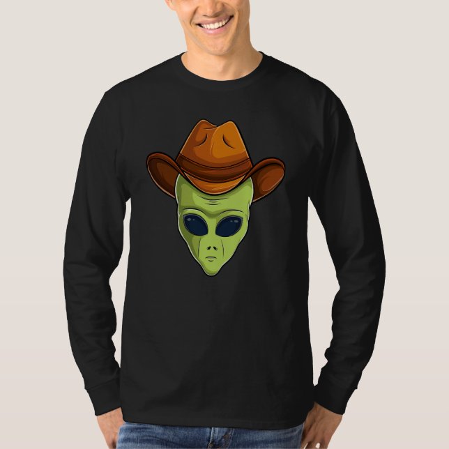 Awesome Alien Head Style Hat Humans Aren't Real Cu T Shirt (Framsida)
