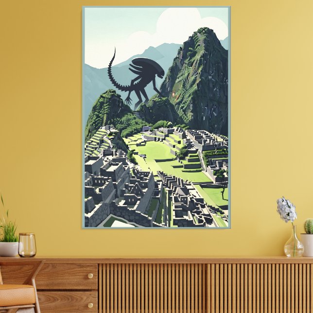 Awesome Alien Xenomorph parody Canvastryck (Insitu (Vardagsrum))