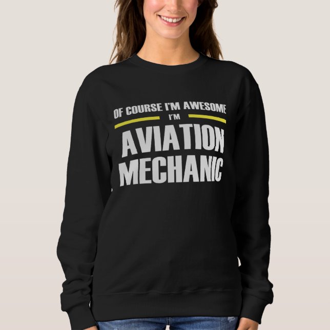 Awesome Aviation Mechanic T Shirt (Framsida)