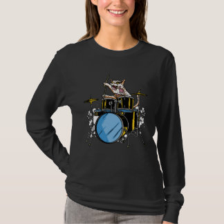 Awesome Cat Drummer T Shirt