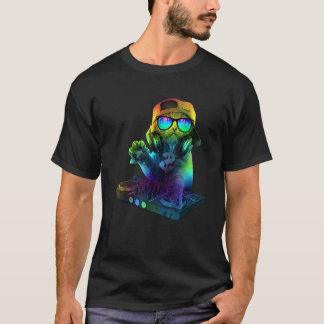 Awesome Cat Playing Music T Shirt