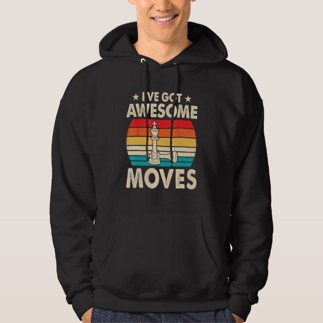 Awesome chess moves  Chess Player Pun Quote Hoodie (Framsida)