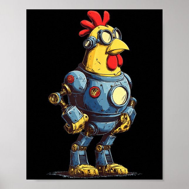 Awesome Chicken Robot For Future Animals Lovers  Poster (Framsidan)