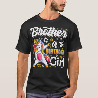 awesome dabbing unicorn birthday Brother Family Ma T Shirt