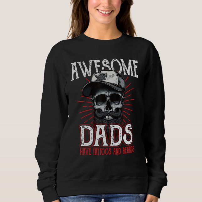 Awesome Dad's Have Tattoos Father Son Daughter Dad T Shirt (Framsida)