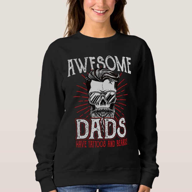 Awesome Dad's Have Tattoos Father Son Daughter Dad T Shirt (Framsida)