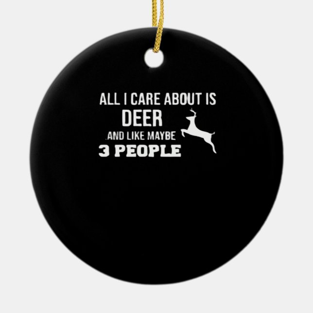 Awesome Deer Lover Minimal Retro Style Ornament (Framsidan)