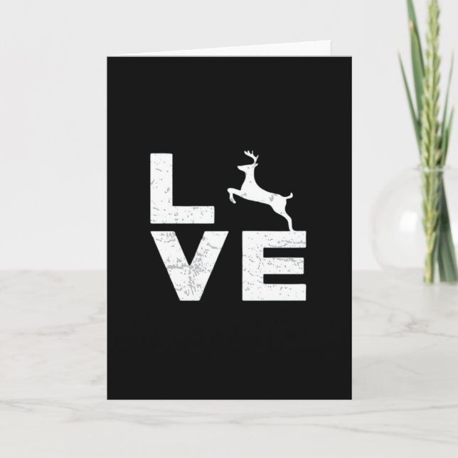 Awesome Deer Lover Trendy AestFolded Greeting Card Kort (Framsida)