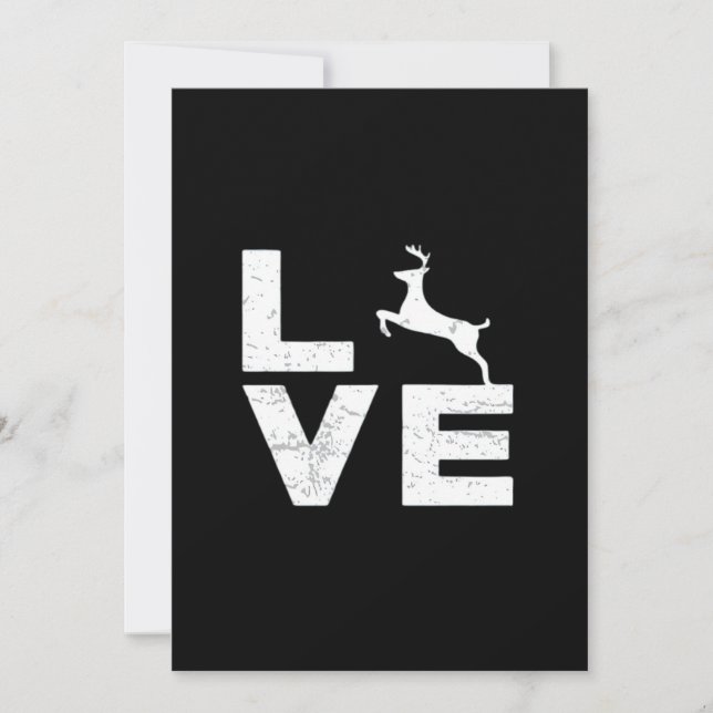 Awesome Deer Lover Trendy AesthetFlat Holiday Card Julkort (Framsida)