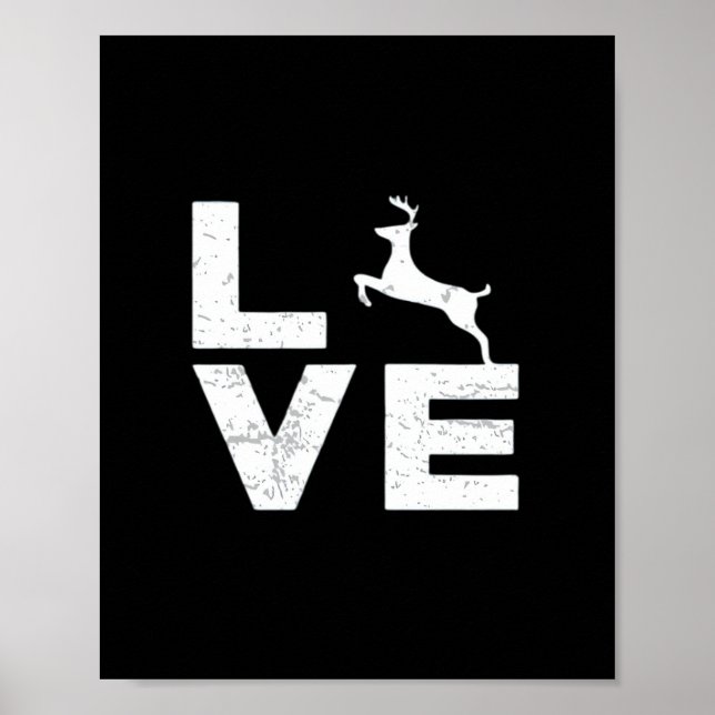 Awesome Deer Lover Trendy Aesthetic Design  Poster (Framsidan)