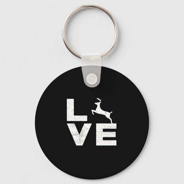 Awesome Deer Lover Trendy Aesthetic DesignKeychain Nyckelring (Framsida)
