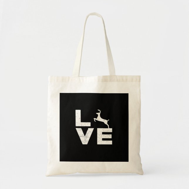 Awesome Deer Lover Trendy Aesthetic DesignTote Bag Tygkasse (Framsidan)